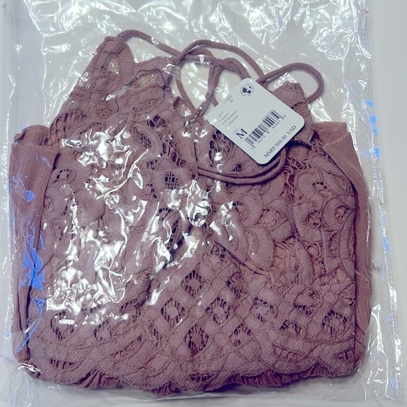 Free People Adella Cami Mauve Pink Size M Medium NWT - Picture 7 of 8